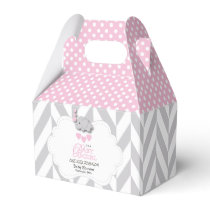 Cute Pink, White and Gray Elephant 🐘 Favor Boxes