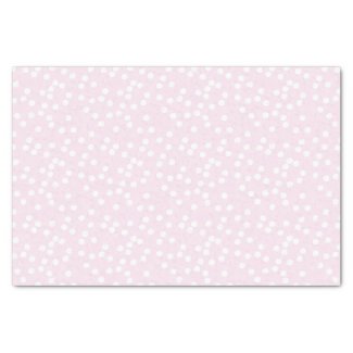 Cute Pink & White Confetti / Polkadots Tissue Pape Tissue Paper