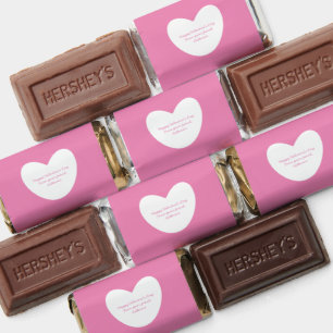 Cute pink white heart classroom Valentine's Day Hershey's Miniatures