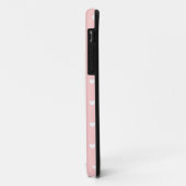 Cute Pink & White Hearts Patterned iPhone 5 Case (Back/Left)