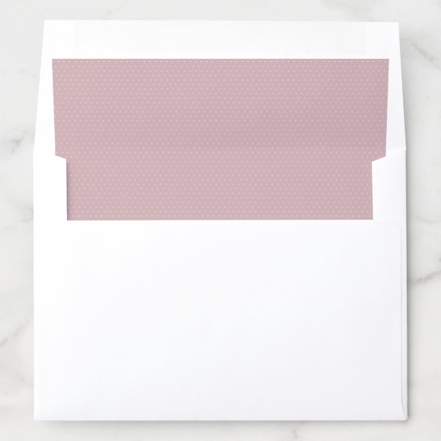 Cute pink white polka dots simple baby shower envelope liner (In Envelope)