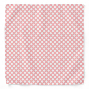 Cute Pink & White Polkadots Bandana