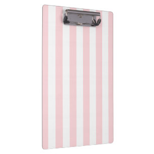Cute Pink & White Stripe Clipboard 