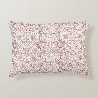 Cute pink white vintage floral design