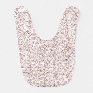 Cute pink white vintage floral design