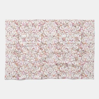Cute pink white vintage floral design