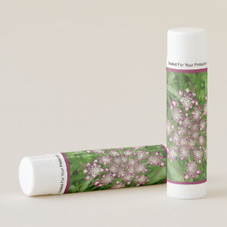 Cute Pink White Wildflowers Lip Balm