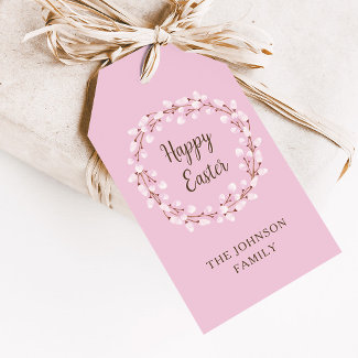 Cute Pink Willow Happy Easter 