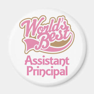Cute Pink Worlds Best Assistant Principal Magnet