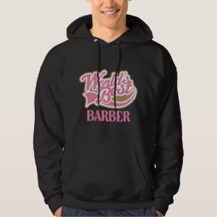 Cute Pink Worlds Best Barber Hoodie