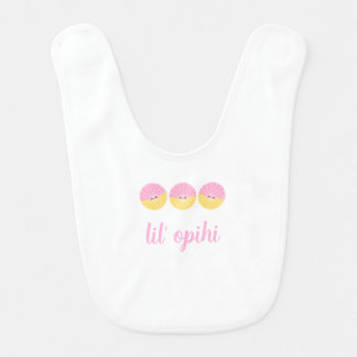Cute Pink Yellow Baby Girl lil' opihi Hawaiian  Bib