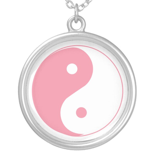 Cute Pink Yin & Yang Necklace (Front)
