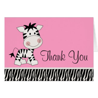 Fresh 70 Zebra Thank You Card