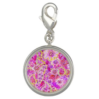 Cute pinky abstract flowers