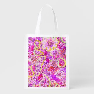 Cute pinky abstract flowers