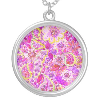Cute pinky abstract flowers
