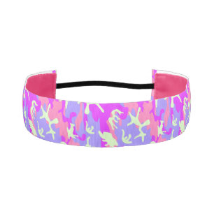 Cute pinky camouflage pattern athletic headband