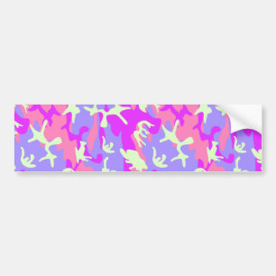 Cute pinky camouflage pattern bumper sticker