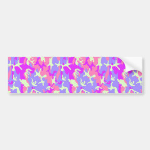 Cute pinky digital camouflage pattern bumper sticker