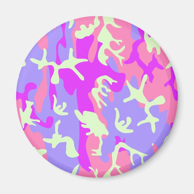 Cute pinky digital camouflage pattern magnet (Front)