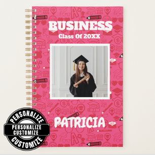 Cute Pinky Girly College Student Custom Academic Planner