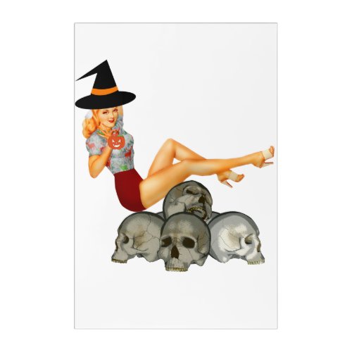Cute Pinup Witch Thunder_Cove  Acrylic Print