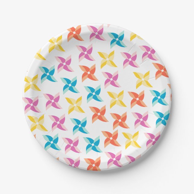 Cute Pinwheel Paper Plate (Front)