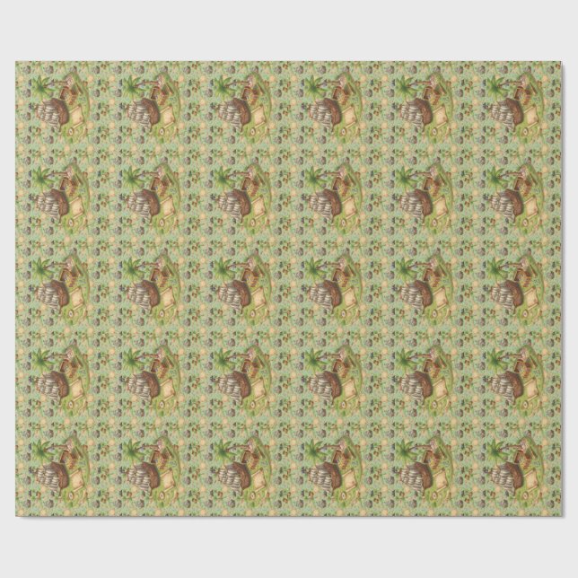Cute Pirate Adventure Pattern  Wrapping Paper (Flat)