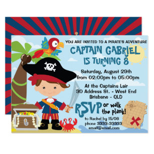 pirate birthday invitations zazzle