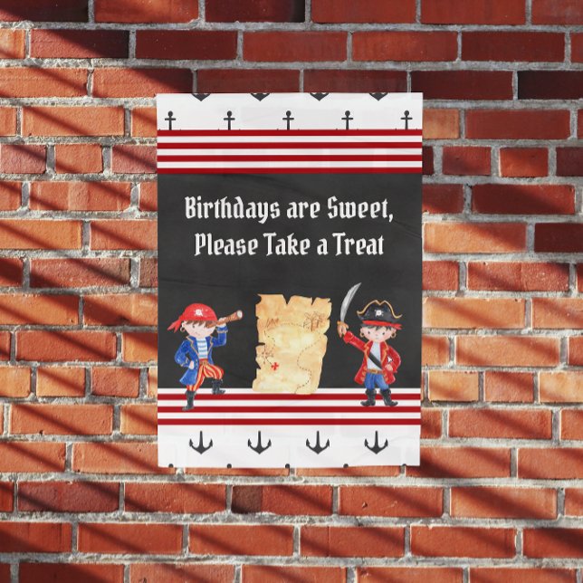Cute Pirate Birthday Party Sign (Creator Uploaded)