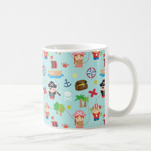 Cute Pirate Boys and Girls Treasure Coffee Mug