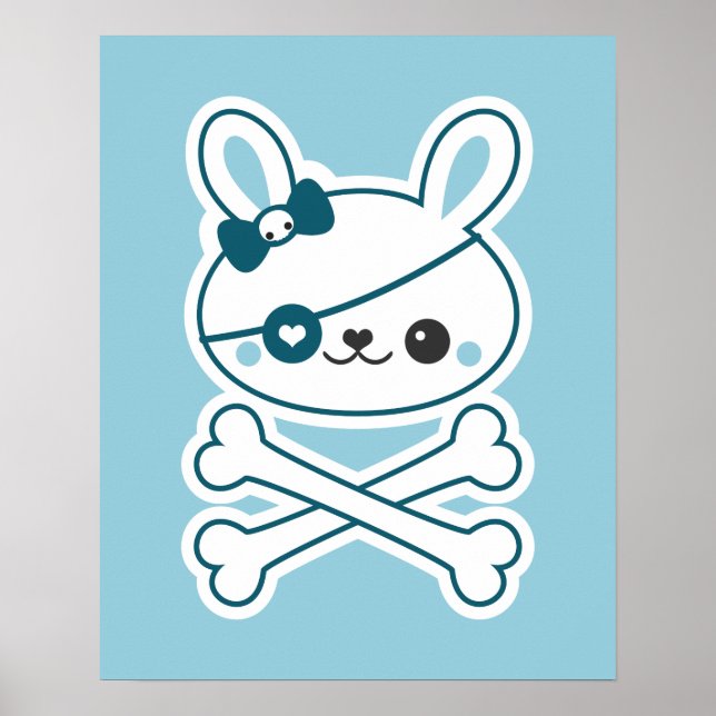 Cute Pirate Bunny Poster (Front)