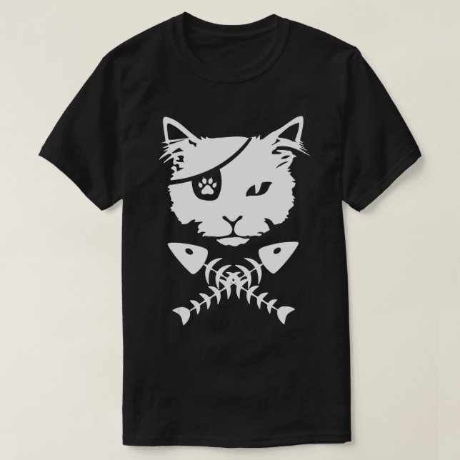 Cute pirate cat funny  T-Shirt (Design Front)