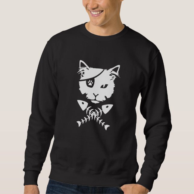 Cute Pirate Cat Sweatshirt (Front)
