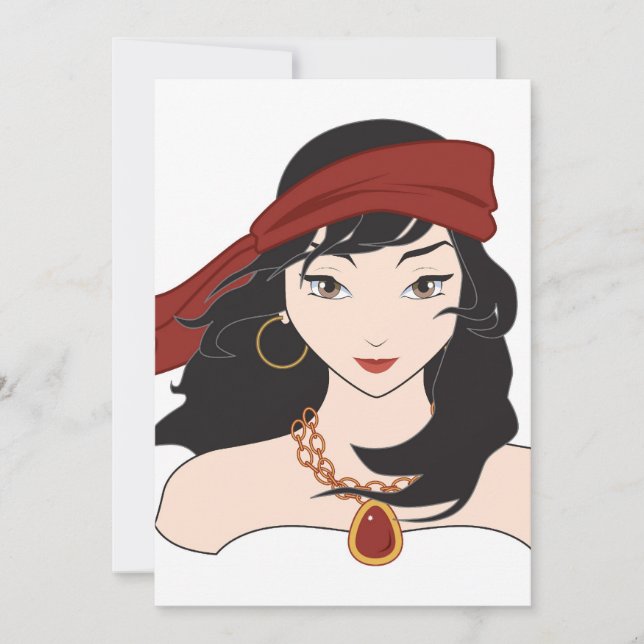 Cute Pirate Chick Invitation (Front)