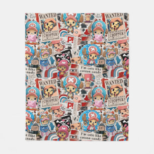 Cute Pirate Doctor Collage Pattern   Kawaii Manga  Fleece Blanket