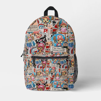 Cute Pirate Doctor Collage Pattern | Kawaii Manga Printed Backpack