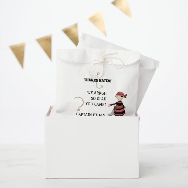 Cute Pirate Kids Birthday Party Favor Bag (Party)