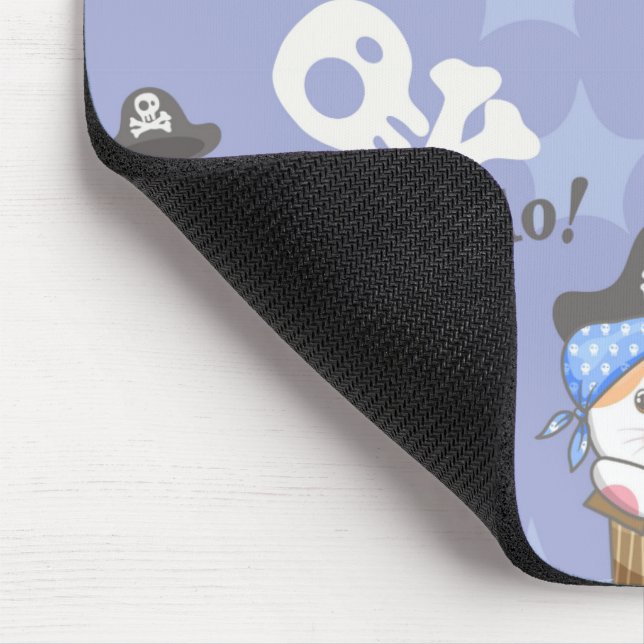 Cute Pirate Kitten Pattern Mouse Pad (Corner)