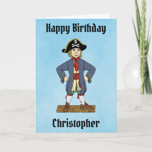 Cute Pirate Lad Birthday Card