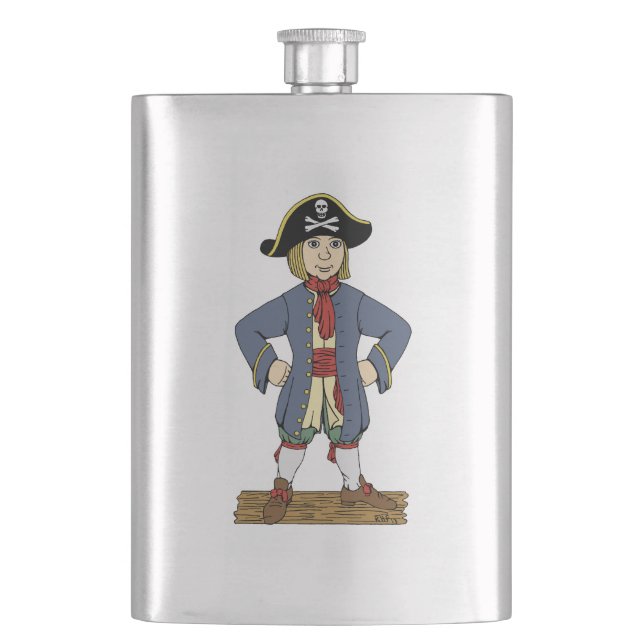 Cute Pirate Lad Flask (Front)