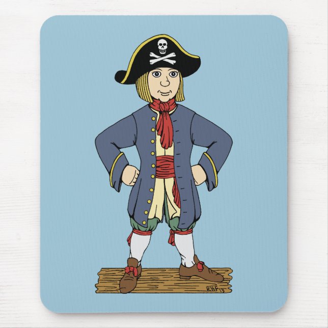 Cute Pirate Lad Mouse Pad (Front)
