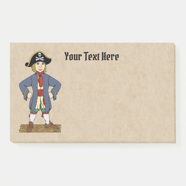 Cute Pirate Lad Post-it Notes (Front)