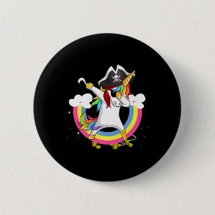 Cute Pirate Magical Unicorn Fun Awesome Halloween Button
