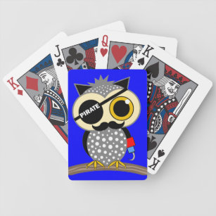 bicycle owl playing cards