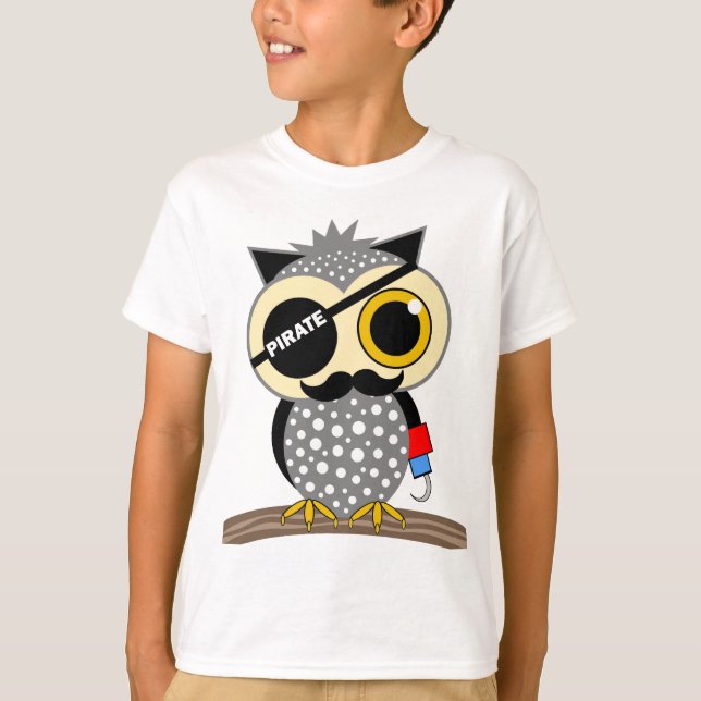 cute pirate owl T-Shirt (Front)