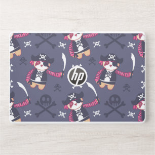 Cute Pirate Panda Bear Pattern HP Laptop Skin
