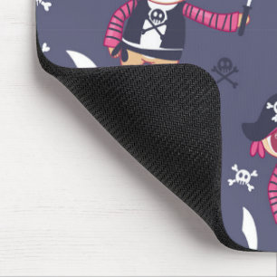Cute Pirate Panda Bear Pattern Mouse Pad