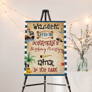 Cute Pirate Party Welcome Foam Board