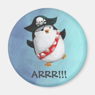 Cute Pirate Penguin Magnet